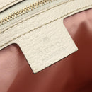 GUCCI GG Canvas Sherry Line Tote Bag Pink Gold khaki 137396 Auth 151602-15