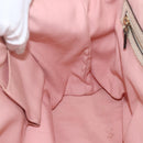 GUCCI GG Canvas Sherry Line Tote Bag Pink Gold khaki 137396 Auth 151602-20