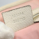 GUCCI GG Canvas Sherry Line Tote Bag Pink Gold khaki 137396 Auth 151602-12