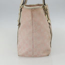GUCCI GG Canvas Sherry Line Tote Bag Pink Gold khaki 137396 Auth 151602-4