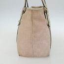 GUCCI GG Canvas Sherry Line Tote Bag Pink Gold khaki 137396 Auth 151602-5