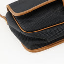 SAINT LAURENT Shoulder Bag Canvas Black Gold Auth 151604-11