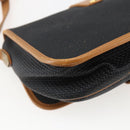 SAINT LAURENT Shoulder Bag Canvas Black Gold Auth 151604-13