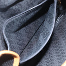 SAINT LAURENT Shoulder Bag Canvas Black Gold Auth 151604-17