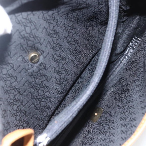 SAINT LAURENT Shoulder Bag Canvas Black Gold Auth 151604