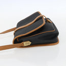 SAINT LAURENT Shoulder Bag Canvas Black Gold Auth 151604-4