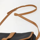 SAINT LAURENT Shoulder Bag Canvas Black Gold Auth 151604-8