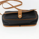 SAINT LAURENT Shoulder Bag Canvas Black Gold Auth 151604-9