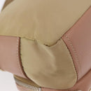 PRADA Shoulder Bag Nylon Beige Silver Auth 151605-17