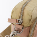 PRADA Shoulder Bag Nylon Beige Silver Auth 151605-20