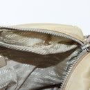 PRADA Shoulder Bag Nylon Beige Silver Auth 151605-10
