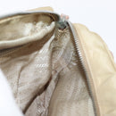 PRADA Shoulder Bag Nylon Beige Silver Auth 151605-21