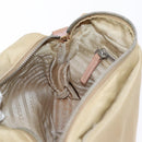PRADA Shoulder Bag Nylon Beige Silver Auth 151605-22