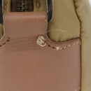 PRADA Shoulder Bag Nylon Beige Silver Auth 151605-4