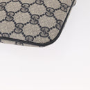 GUCCI GG Supreme Sherry Line Shoulder Bag PVC Navy Gold 904 02 047 Auth 151607-10