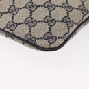 GUCCI GG Supreme Sherry Line Shoulder Bag PVC Navy Gold 904 02 047 Auth 151607-11