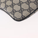 GUCCI GG Supreme Sherry Line Shoulder Bag PVC Navy Gold 904 02 047 Auth 151607-12