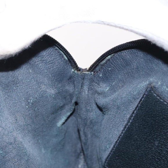 GUCCI GG Supreme Sherry Line Shoulder Bag PVC Navy Gold 904 02 047 Auth 151607