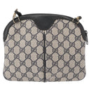 GUCCI GG Supreme Sherry Line Shoulder Bag PVC Navy Gold 904 02 047 Auth 151607-3