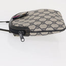 GUCCI GG Supreme Sherry Line Shoulder Bag PVC Navy Gold 904 02 047 Auth 151607-5