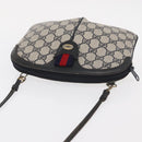 GUCCI GG Supreme Sherry Line Shoulder Bag PVC Navy Gold 904 02 047 Auth 151607-6