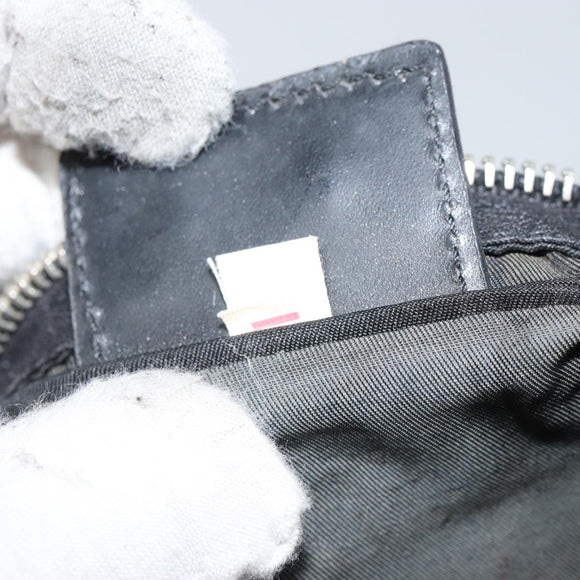 PRADA Shoulder Bag Nylon Black Silver Auth 151608