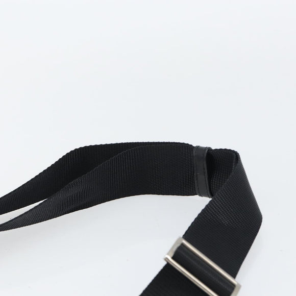 PRADA Shoulder Bag Nylon Black Silver Auth 151608