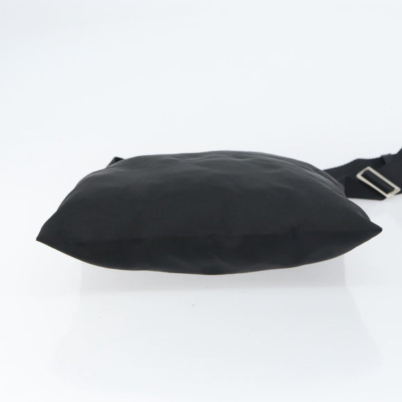 PRADA Shoulder Bag Nylon Black Silver Auth 151608
