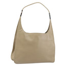 GUCCI Shoulder Bag Leather Beige Silver 001 3167 Auth 151609-1