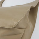 GUCCI Shoulder Bag Leather Beige Silver 001 3167 Auth 151609-10