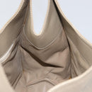 GUCCI Shoulder Bag Leather Beige Silver 001 3167 Auth 151609-17