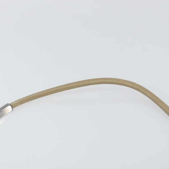 GUCCI Shoulder Bag Leather Beige Silver 001 3167 Auth 151609