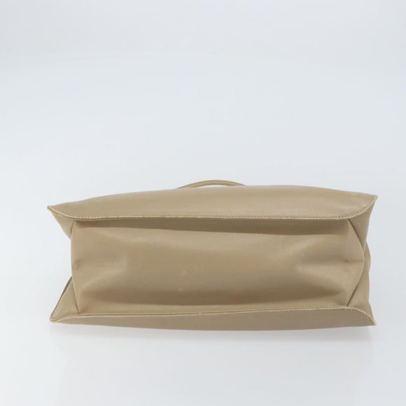 GUCCI Shoulder Bag Leather Beige Silver 001 3167 Auth 151609