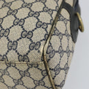 GUCCI GG Supreme Sherry Line Hand Bag PVC Navy Gold Auth 151610-15