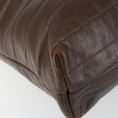 GUCCI Shoulder Bag Leather Brown Silver Auth 151611-11