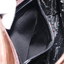 GUCCI Shoulder Bag Leather Brown Silver Auth 151611-21