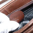 GUCCI Shoulder Bag Leather Brown Silver Auth 151611-24