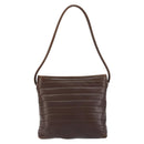 GUCCI Shoulder Bag Leather Brown Silver Auth 151611-3