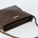 GUCCI Shoulder Bag Leather Brown Silver Auth 151611-6