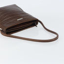 GUCCI Shoulder Bag Leather Brown Silver Auth 151611-7