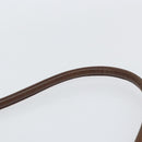 GUCCI Shoulder Bag Leather Brown Silver Auth 151611-8