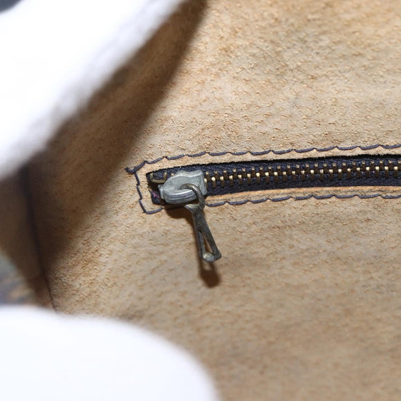 GUCCI GG Canvas Sherry Line Shoulder Bag Navy Gold Auth 151612