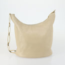 GUCCI Bamboo Shoulder Bag Suede Leather 2 Set Beige Navy Auth 151614-10