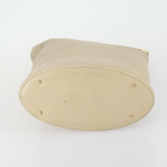 GUCCI Bamboo Shoulder Bag Suede Leather 2 Set Beige Navy Auth 151614