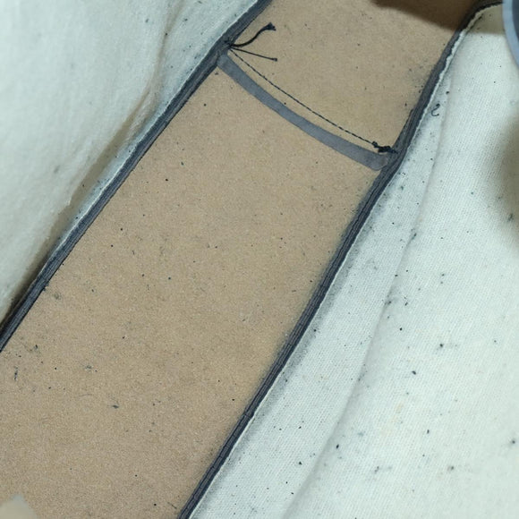 GUCCI Bamboo Shoulder Bag Suede Leather 2 Set Beige Navy Auth 151614