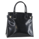 GUCCI Hand Bag Patent leather Black Gold Auth 151615-1