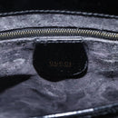 GUCCI Hand Bag Patent leather Black Gold Auth 151615-12