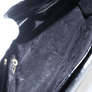 GUCCI Hand Bag Patent leather Black Gold Auth 151615-10