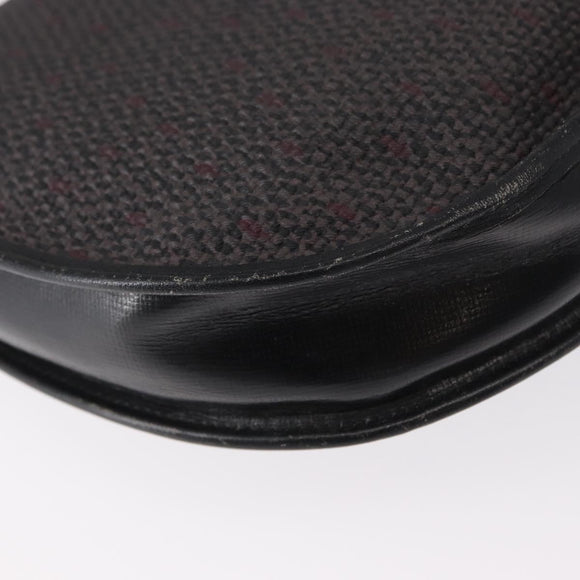 SAINT LAURENT Shoulder Bag Canvas Black Gold Auth 151616