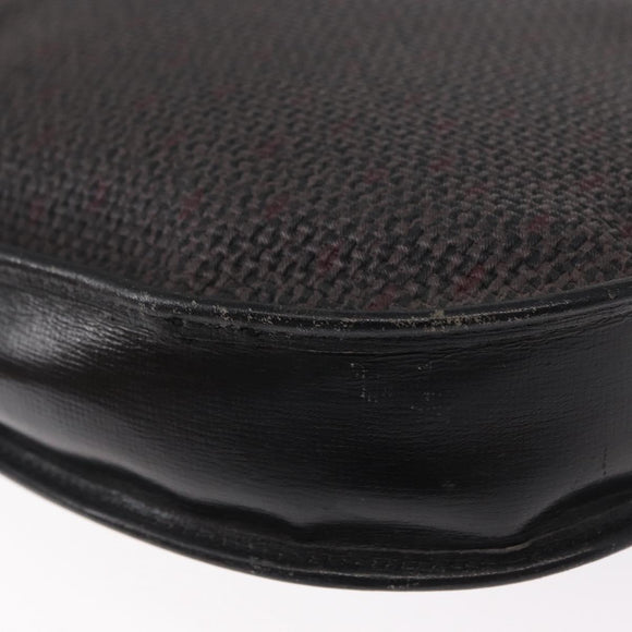 SAINT LAURENT Shoulder Bag Canvas Black Gold Auth 151616